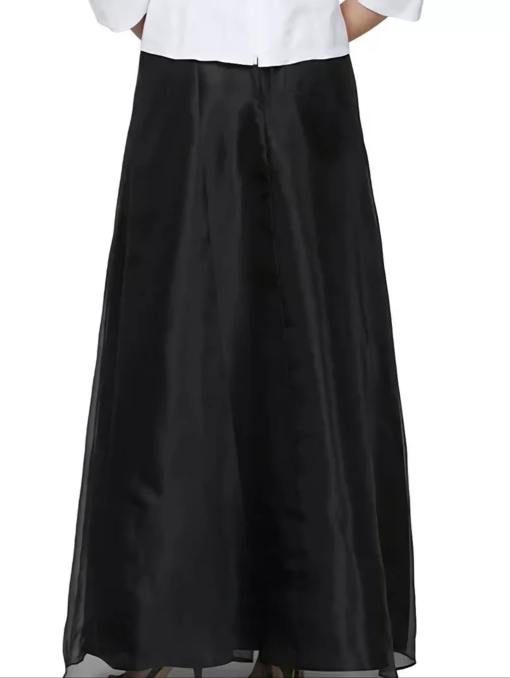 Isaac Hazan Vintage Taffeta Formal Skirt Size 12 Black - Picture 3 of 8